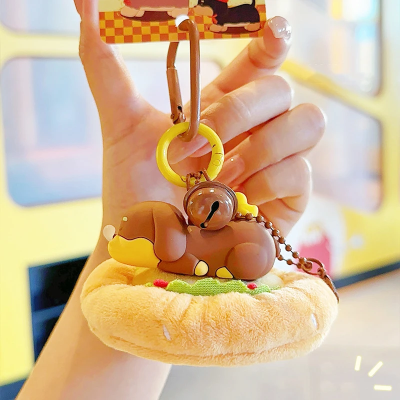 

New Plush Dachshund Dog Keychain Creative Bag Pendant Stuffed Keychain Coin Purse Small Dog Pendant Bag Accessories
