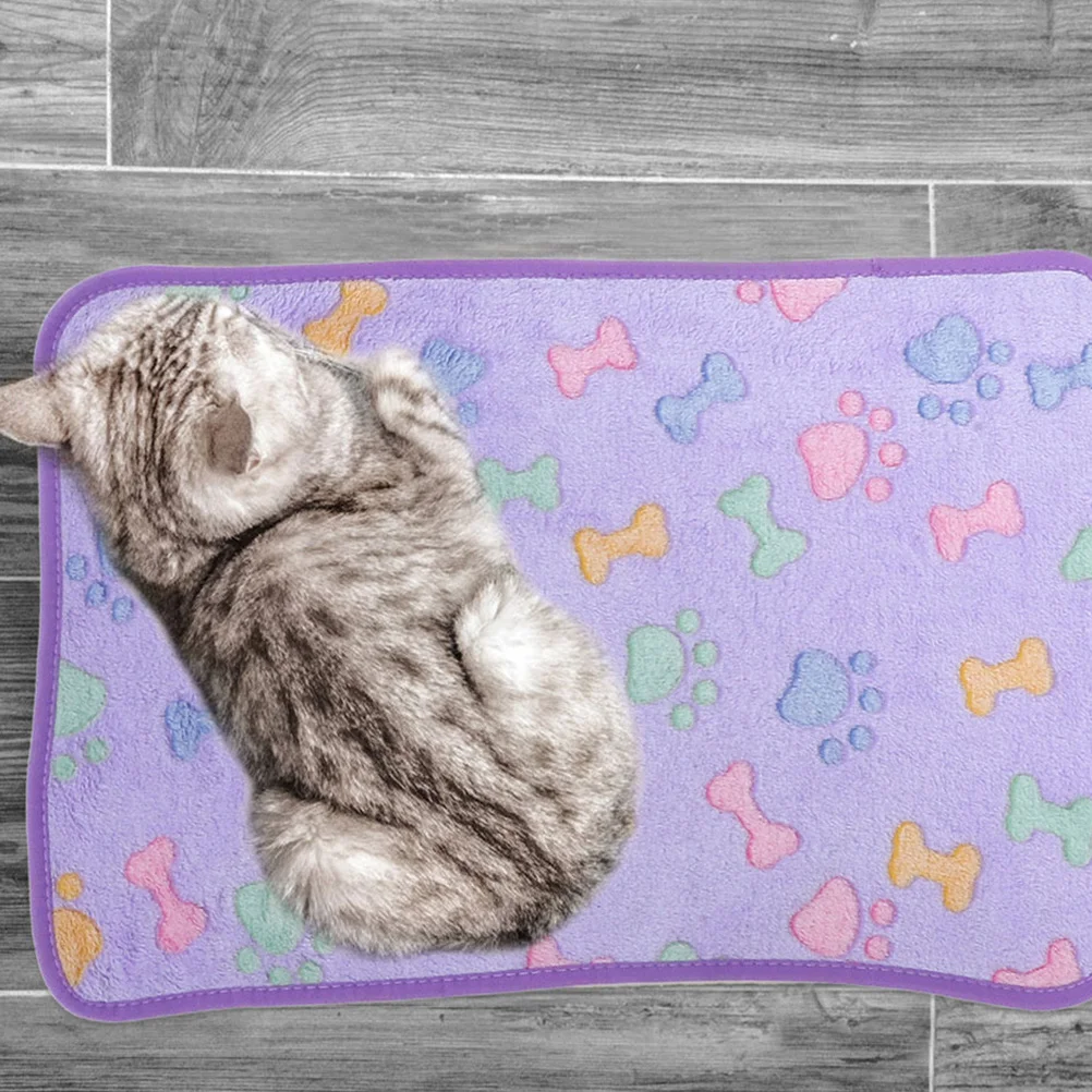 ผ้าห่มขนแกะสำหรับสัตว์เลี้ยง 3 ชิ้น สำหรับสุนัขและแมวตัวเล็ก ผ้าห่มนุ่ม อุ่น ซักเครื่องได้ เหมาะสำหรับเตียงหรือกรง ให้ความสบายอย่างน่ารัก