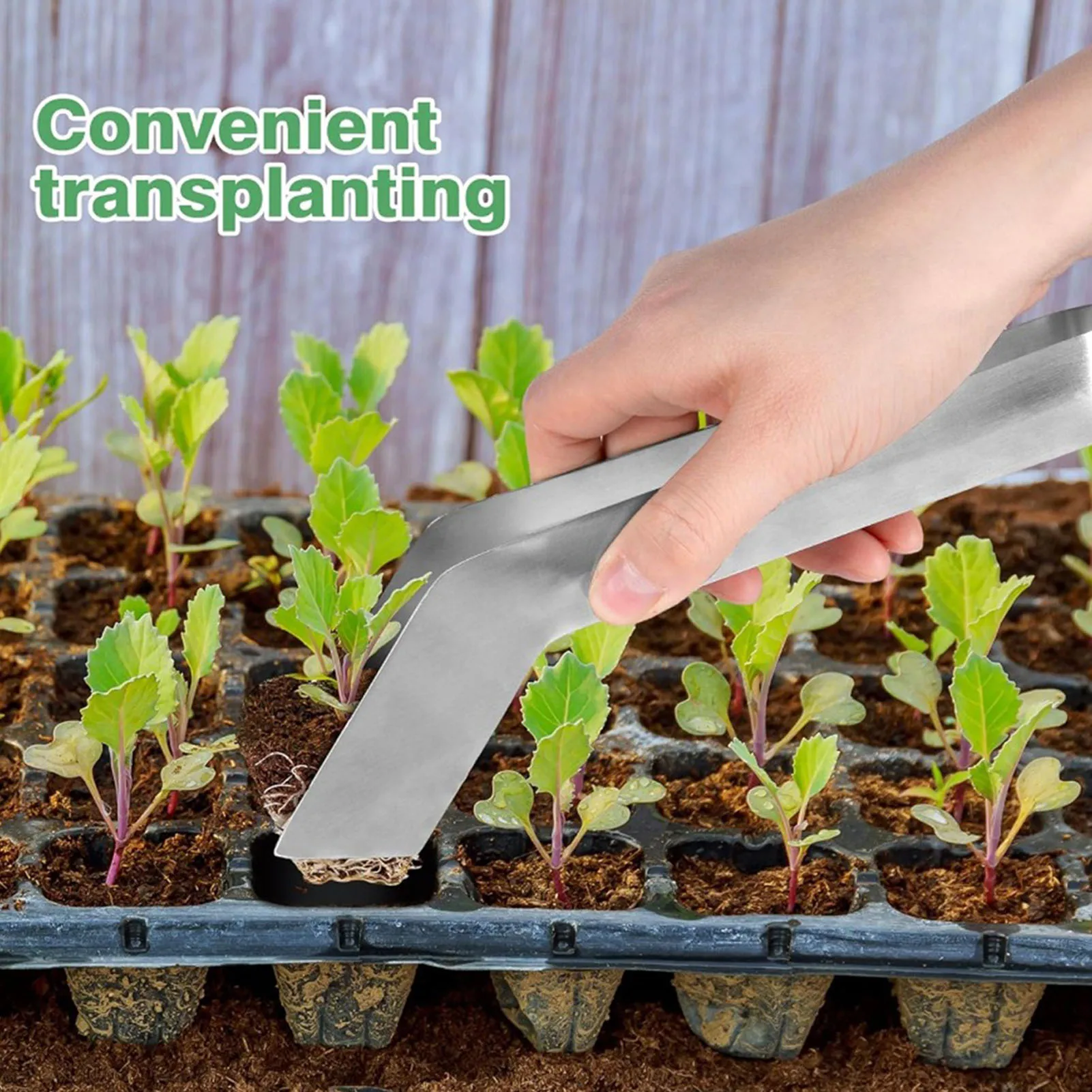 Seedling Remove Transplant Plier Smooth Handle Easy to Operate Tongs for Weeding Transplanting Loosening Soil