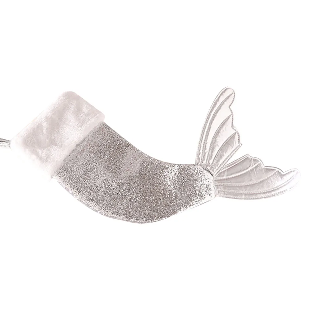 

Christmas Stockings Bag Lovely Decorations for Children Home Tree Mermaid Stockings Fireplace Wall Kitchen Candy Mermaid