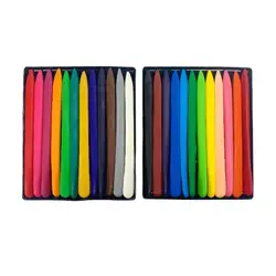 Crayon en plastique effaçable pour ne pas se salir les mains, outils de peinture, forme triangulaire, lavable, 6/12/24/36 couleurs