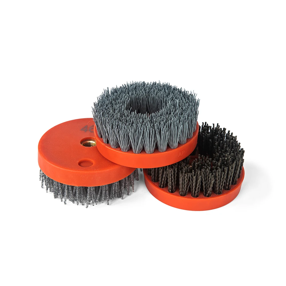 4 Inch 110mm Circular Antique Abrasive Brush Stone Polishing Brush For Granite Marble Stone Cleaning And Grinding