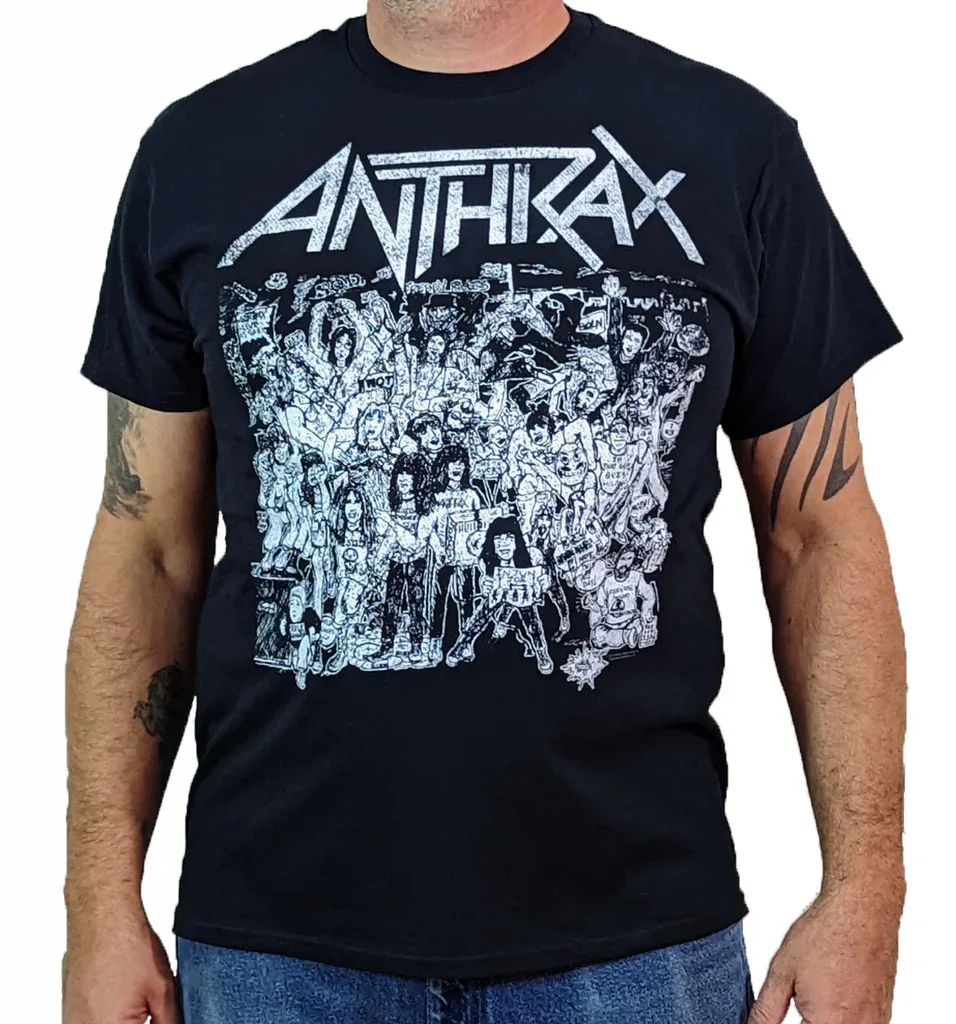 

Футболка ANTHRAX без оборков, мужская и женская футболка с коротким рукавом, роскошная брендовая футболка, летние топы большого размера, винтажная мужская уличная одежда