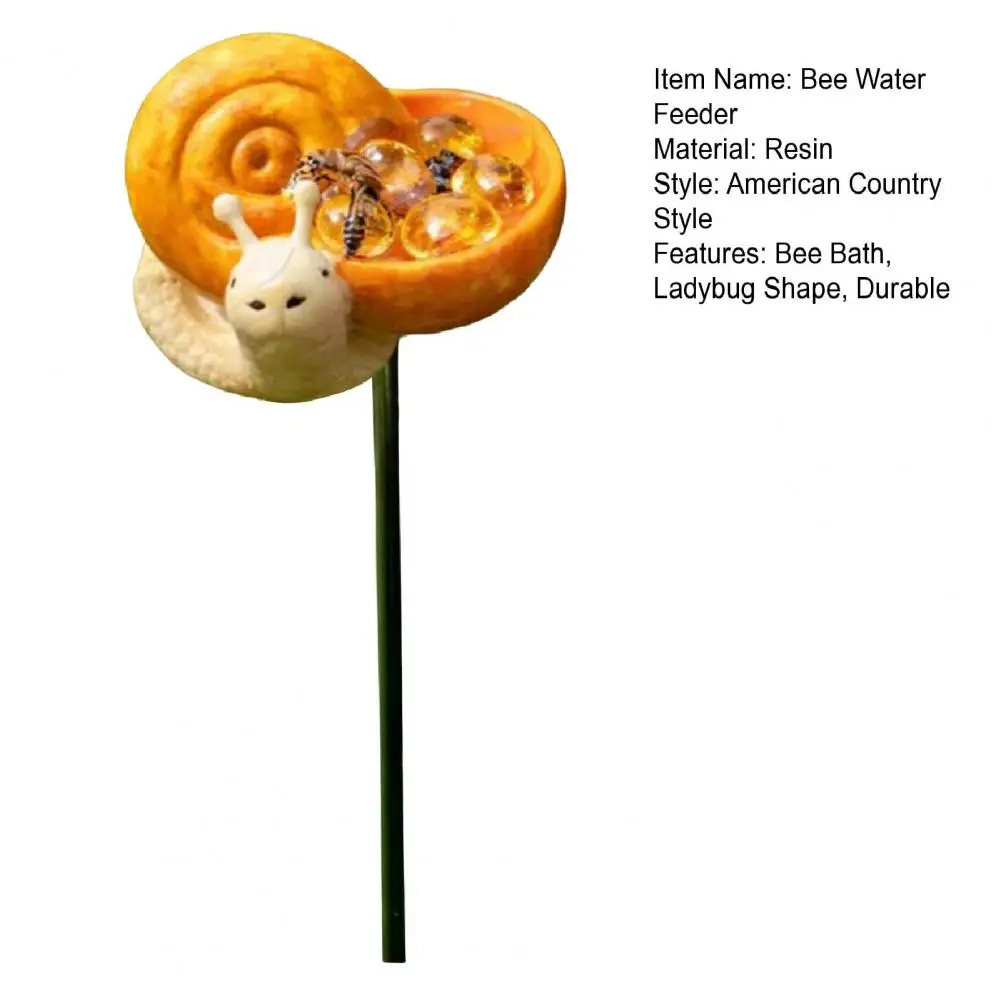 Water Feeder Bee Water Feeder Station Durable Weather-resistant Resin Bee Bath Stable Base Pollinator Water Dish for Garden