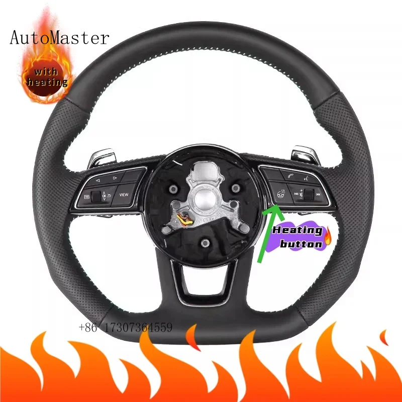 For Audi A4L A5 A3 A1 Q5 Q7 A6L C7 A7 Q3 Upgraded Flat-bottom Sports Multi-Function D-font With Heating Steering Wheel