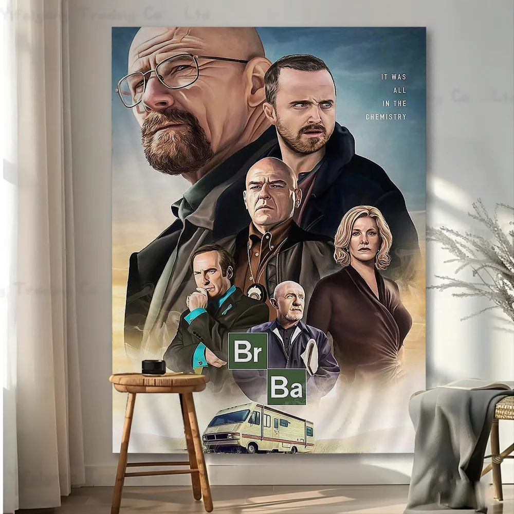 ทีวีคลาสสิก Breaking Bad Retro พิมพ์ขนาดใหญ่ Tapestry แขวน Tarot Hippie พรม Dorm Home Decor