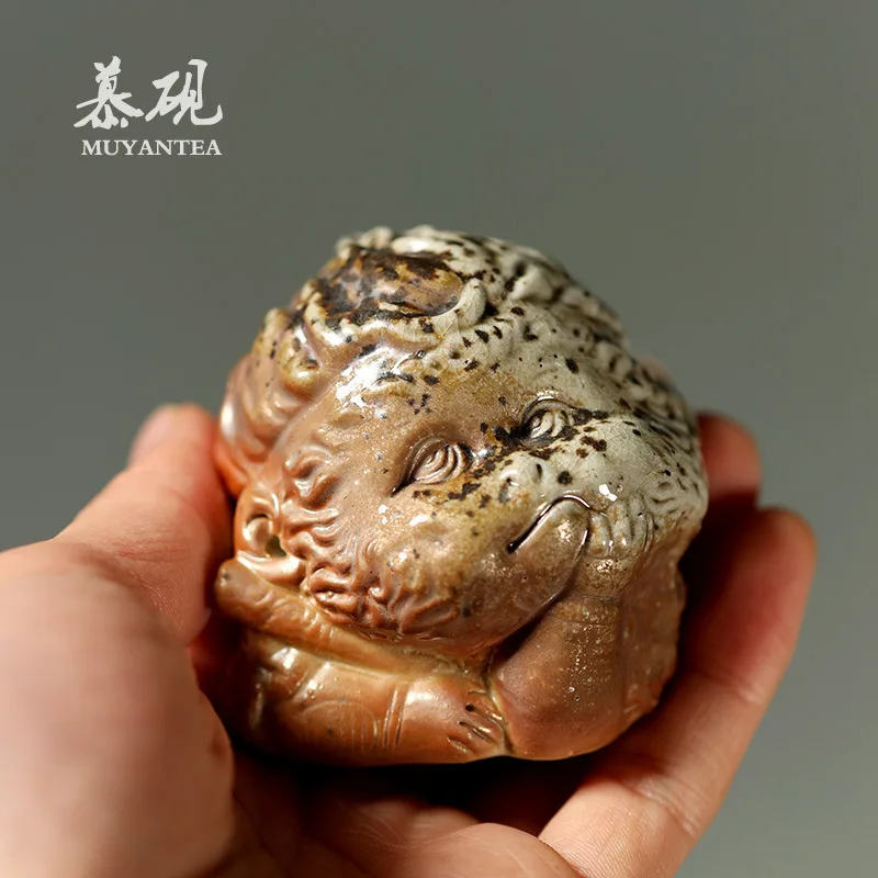 Mu Yan's Handcrafted, Wood-Fired Sun Wukong Pet Figurine Is A High-Quality Ceramic Accessory That Can Be Nurtured Cared For,