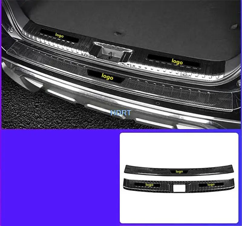 

Car Styling Rear Bumper Guard Trunk Tail Door Anti-Scratch Plate Car Accessories Exterior Sticker For Toyota Crown Kluger 2021 +