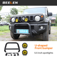 Car Front Bumper Steel Bull Bar Front Bumper Guard Protect For Suzuki Jimny JB64 Sierra JB74W 2019 2025 Exterior Accessories