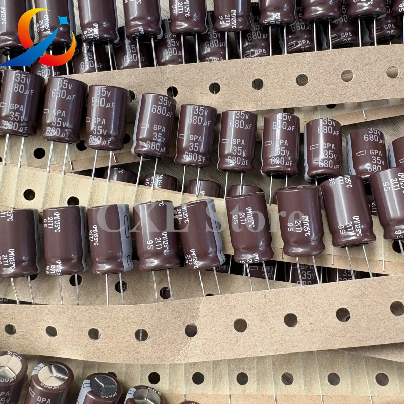 10PCS GPA 35V680UF Volume 12.5X20MM NCC Electrolytic Capacitors EGPA350ETD681MK20S 680UF 35V NEW