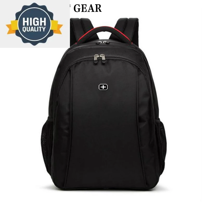 

bagpack men black bag mochila swiss backpack Travel rugzak TOURIST GEAR business 15.6 inch laptop but school