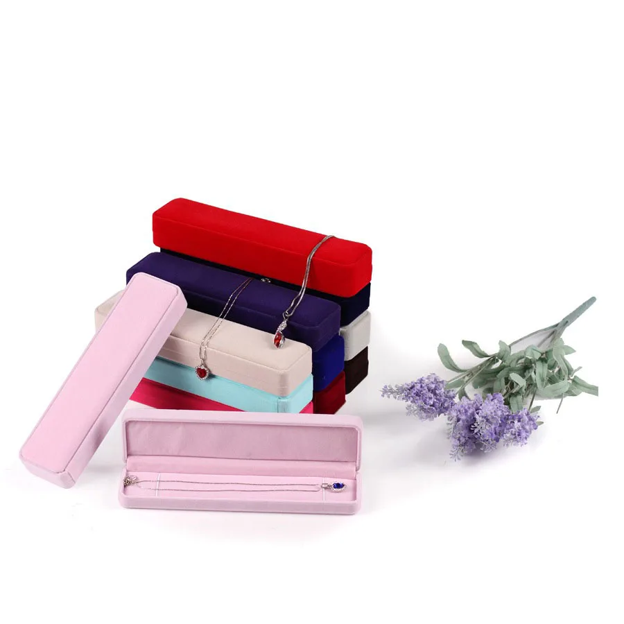 

Velvet Boxes for Organizing Bracelet Necklace Holder Jewelry Storage Case Celebrate Festival Gift Packaging Supplies Box