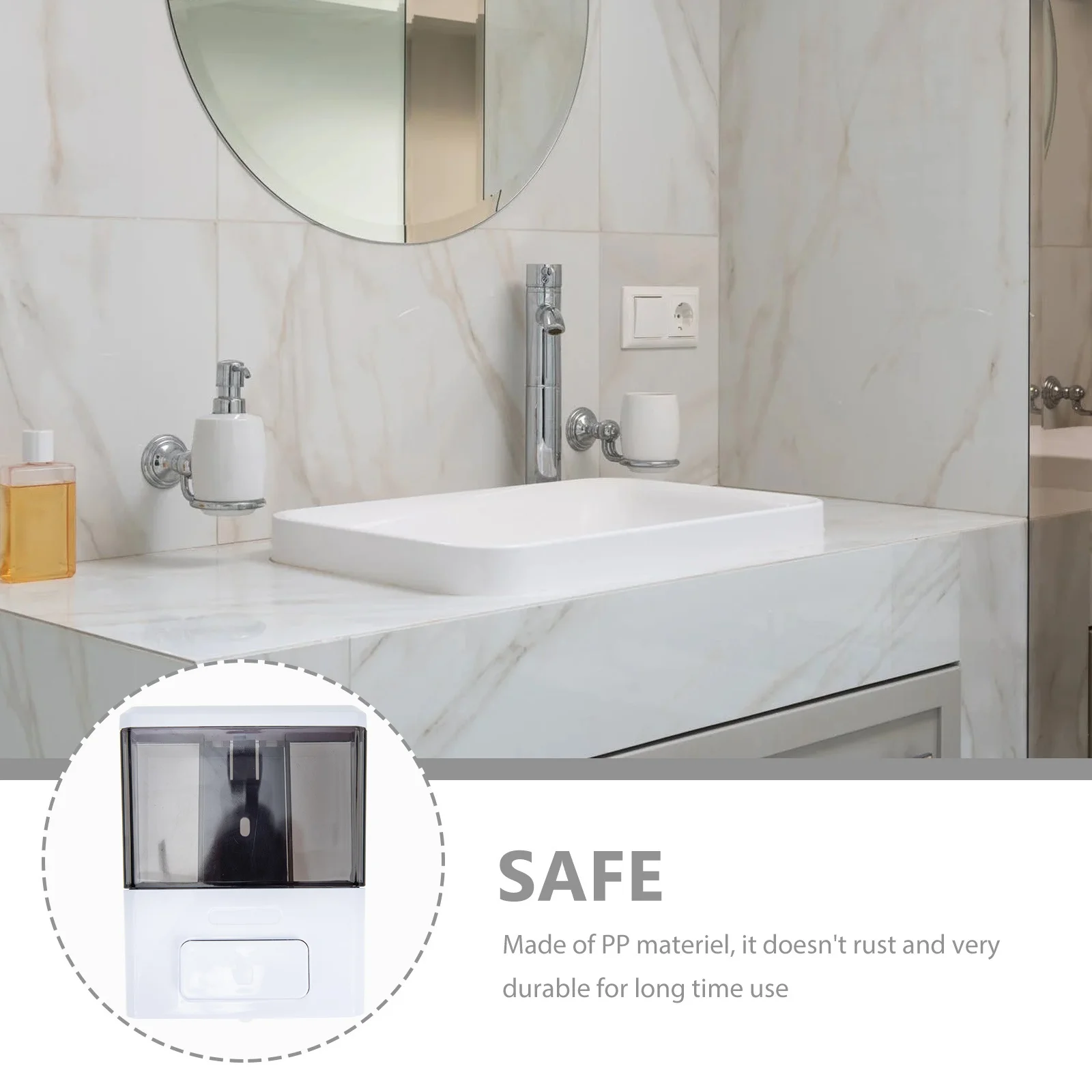 

Wall Mounted Soap Dispenser Clear Manual Foaming Hand Soap Dispenser For Home Bathroom Kitchen Restaurant Pp Material