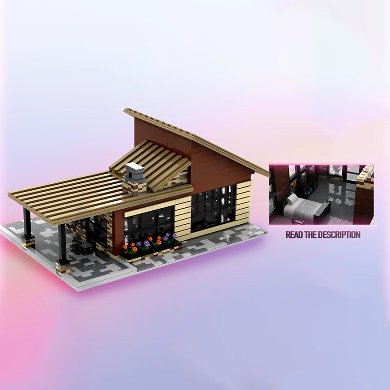 Moc High Tech Modern Custom House Modular City Building Building Blocks DIY Creativity Assembly Bricks Toys Kids Christmas Gifts