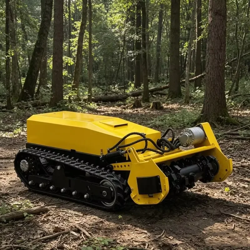 Remote Control Crawler Forestry Mulcher Heavy Lawn Mower for Agriculture Land Clearing