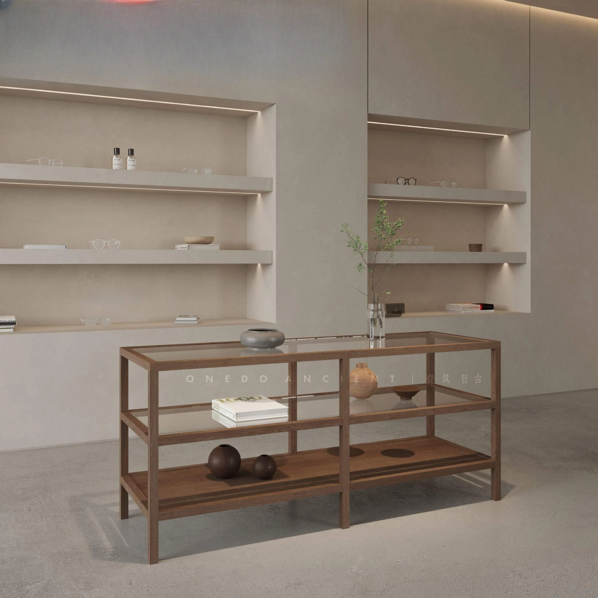 

New Chinese-style boutique desktop display stand Nakajima goods rack model rack rack clothing bag shoes display stand