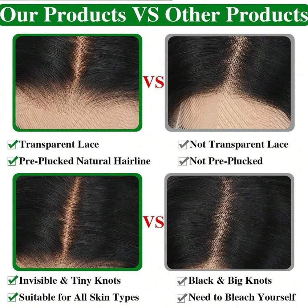 Прямые парики фронта шнурка Человеческие волосы 13x4 Парики фронта шнурка 250 Плотность Необработанные бразильские прямые парики из натуральных волос девственницы