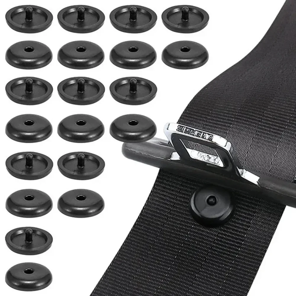 Car Safety Seatbelt Stopper Buckle Auto Seat Belt Spacing Limit Stop High Quality Anti-slip Button Retainer Rivet Stud Clips