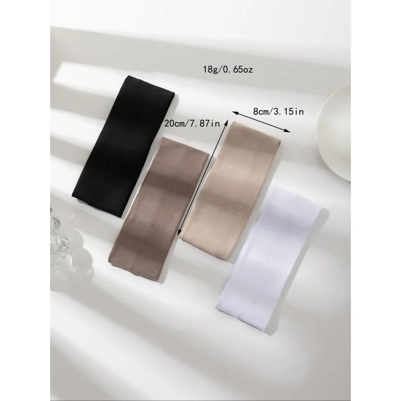 Fashion solid color hair band (4PCs), High stretch sweat-absorbing hair band, Summer 2024 hair accessories for Women & Men for d