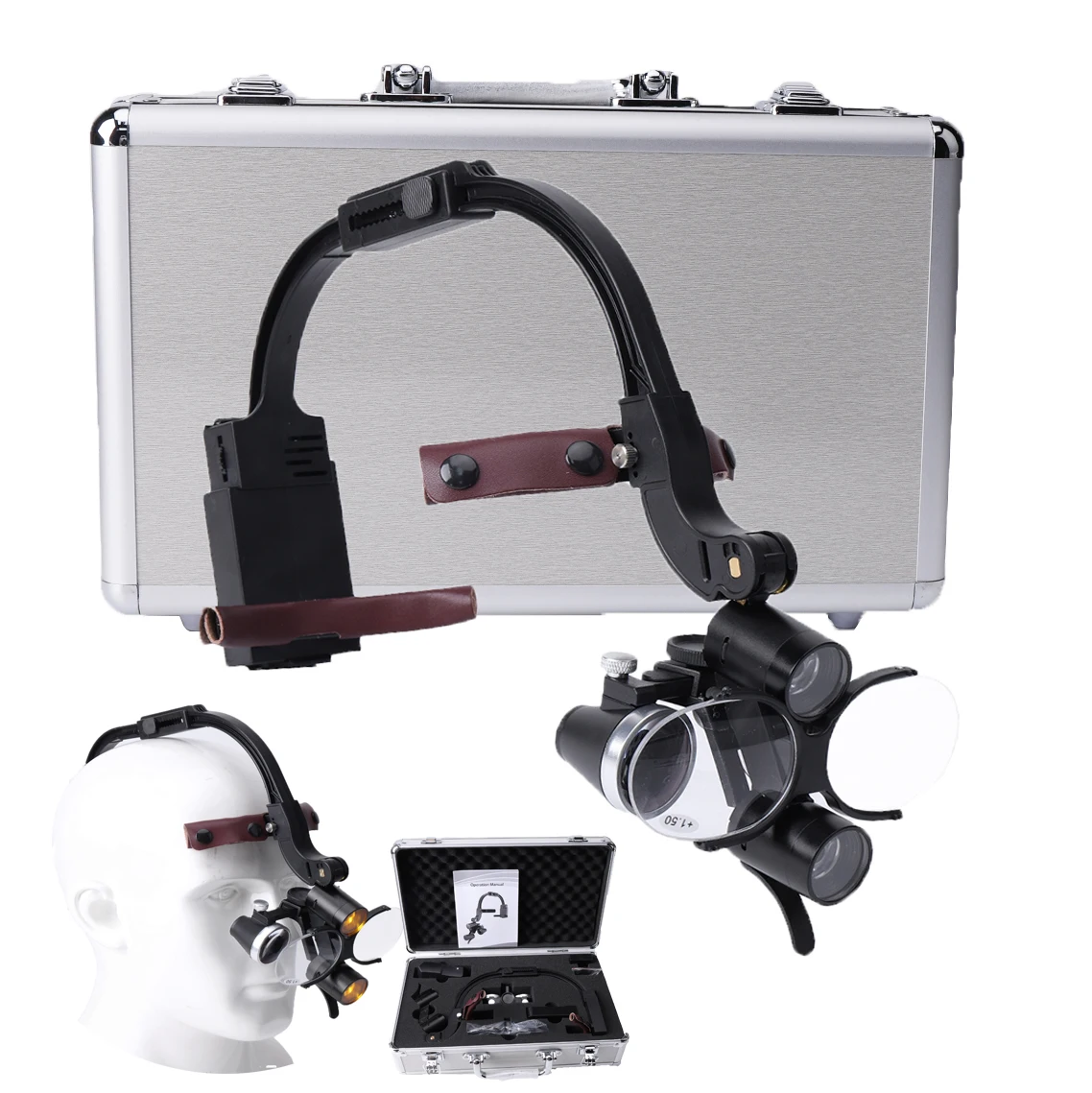 5W Surgery Operation Light Binocular Magnifying Glass 2.5X 3.5X Magnification D ental Loupes D ental Headlight Medical Instrumen