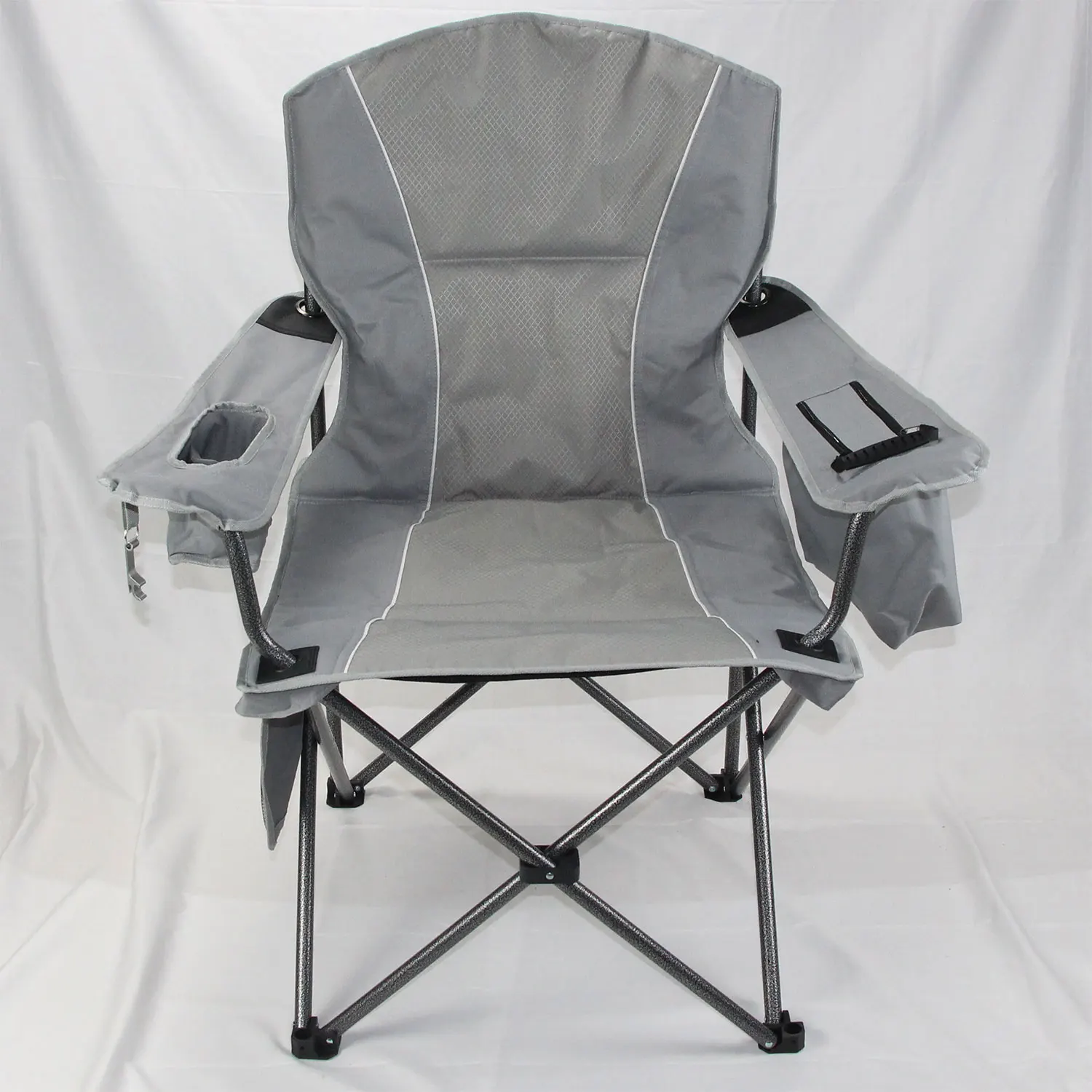 Outdoor Wholesale Custom Camping Picnic Chair Lightweight Heavy Duty Folding Chair with Cooler Metal Portable for Park & Gym Use