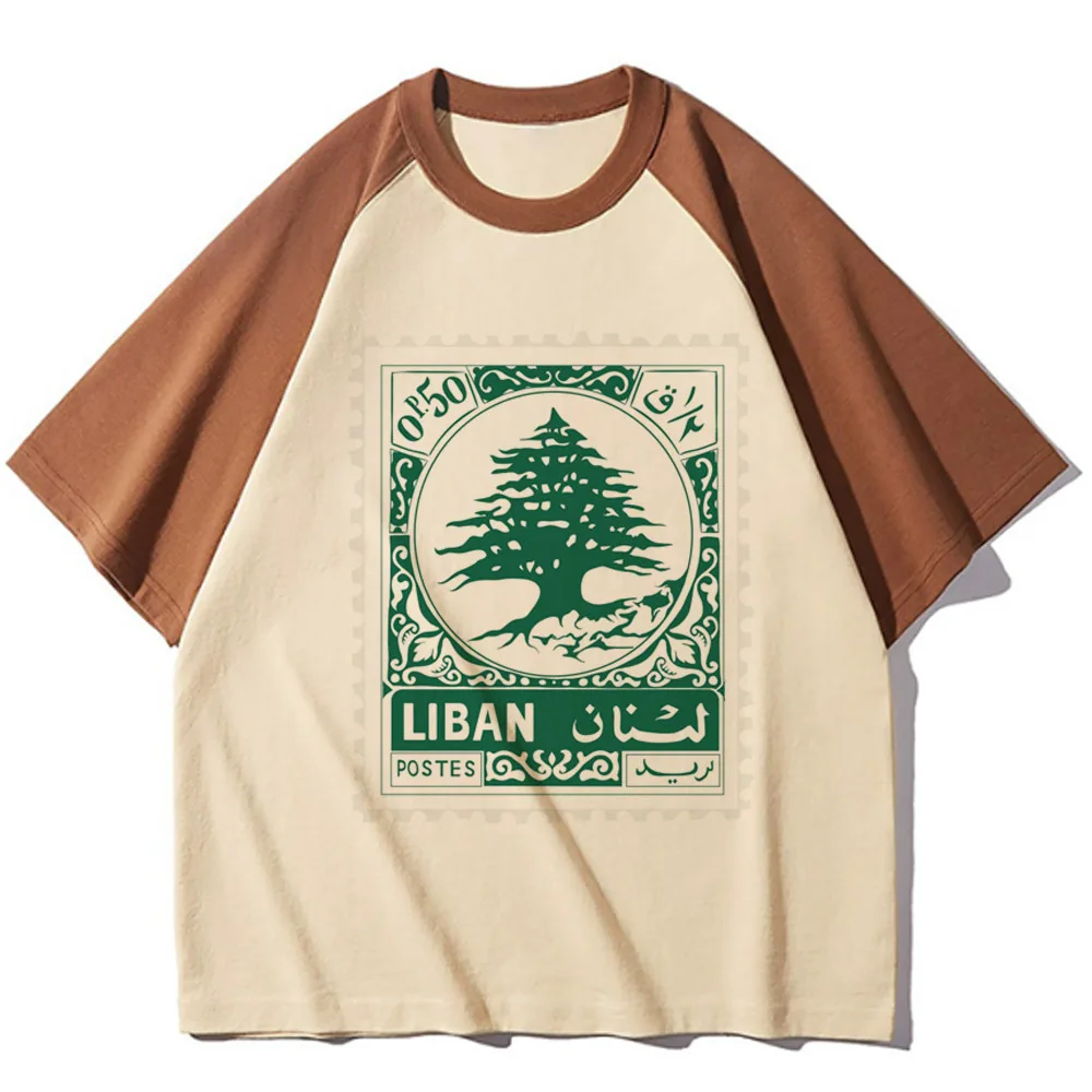 Lebanon t-shirts women graphic Tee girl harajuku 2000s comic clothing