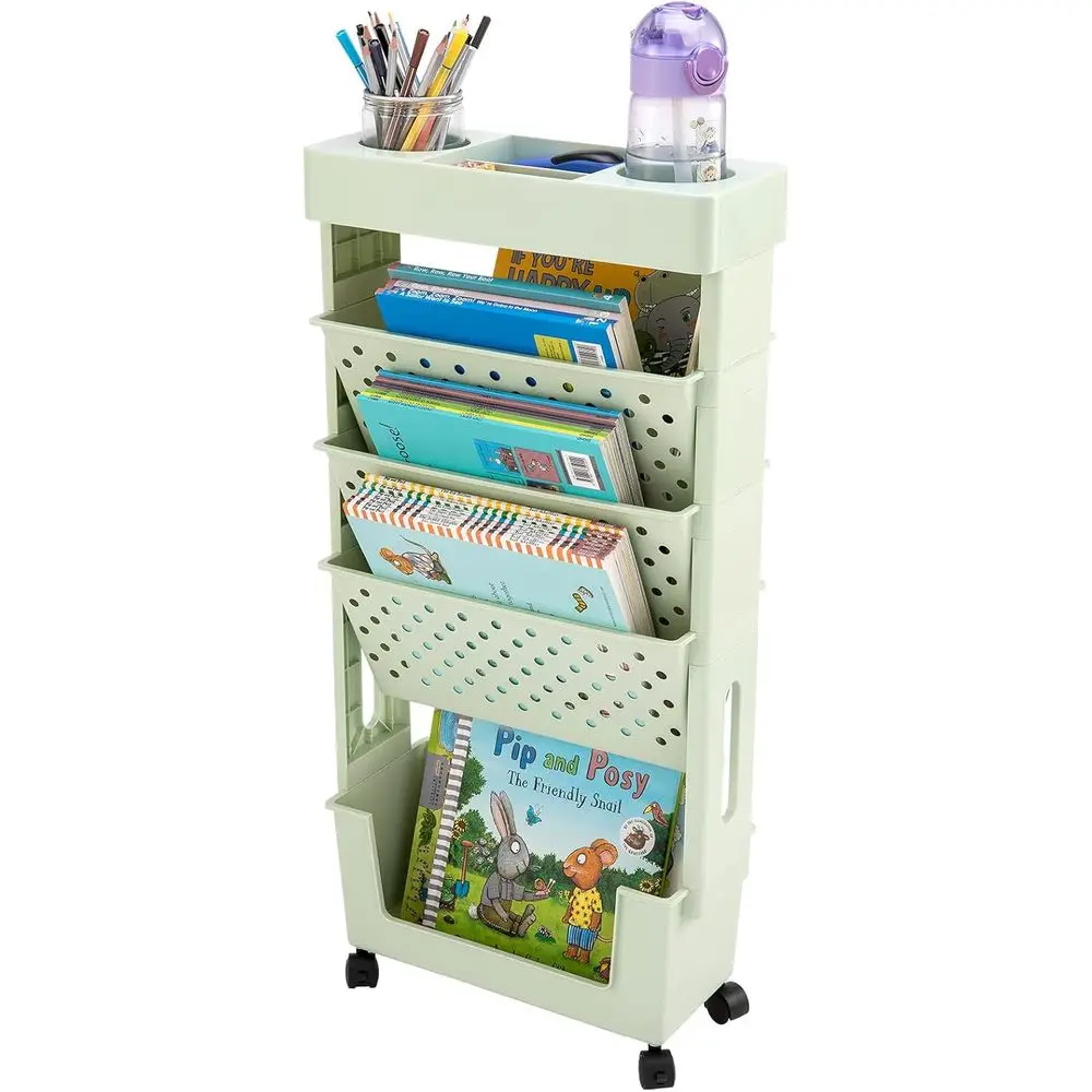

Rolling Oice Paper Organizer, Mobile Book Cart Document older ile Storage with , Slim Rolling Storage Cart Movable Bookshel or O