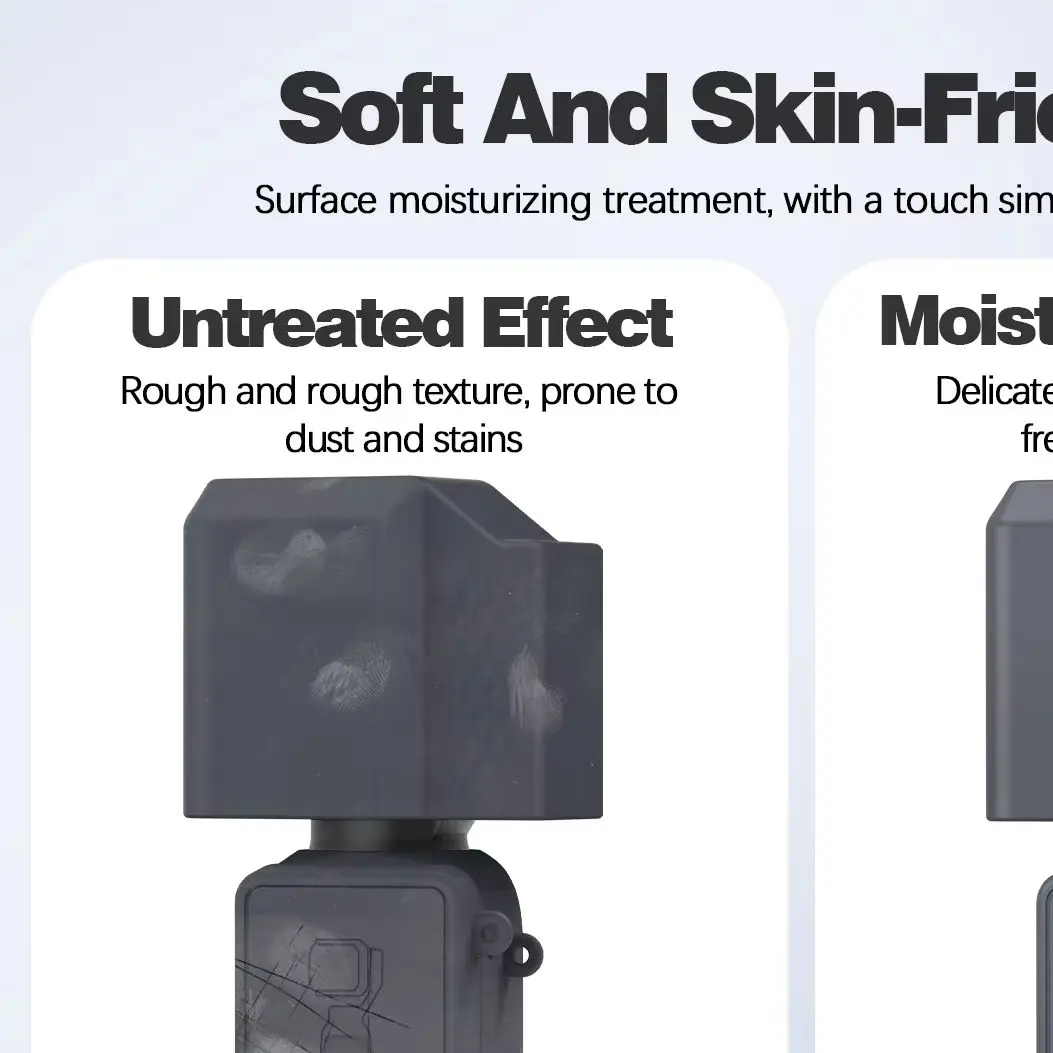 For DJI Osmo Pocket 4 Pro Silicone Protective Cover Skin-Friendly Dustproof Shockproof Precise Cutouts Washable Lanyard