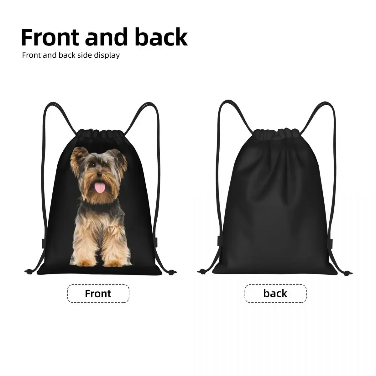 Custom Yorkshire Terrier Drawstring Bag Women Men Lightweight Yorkie Dog Sports Gym Storage Backpack