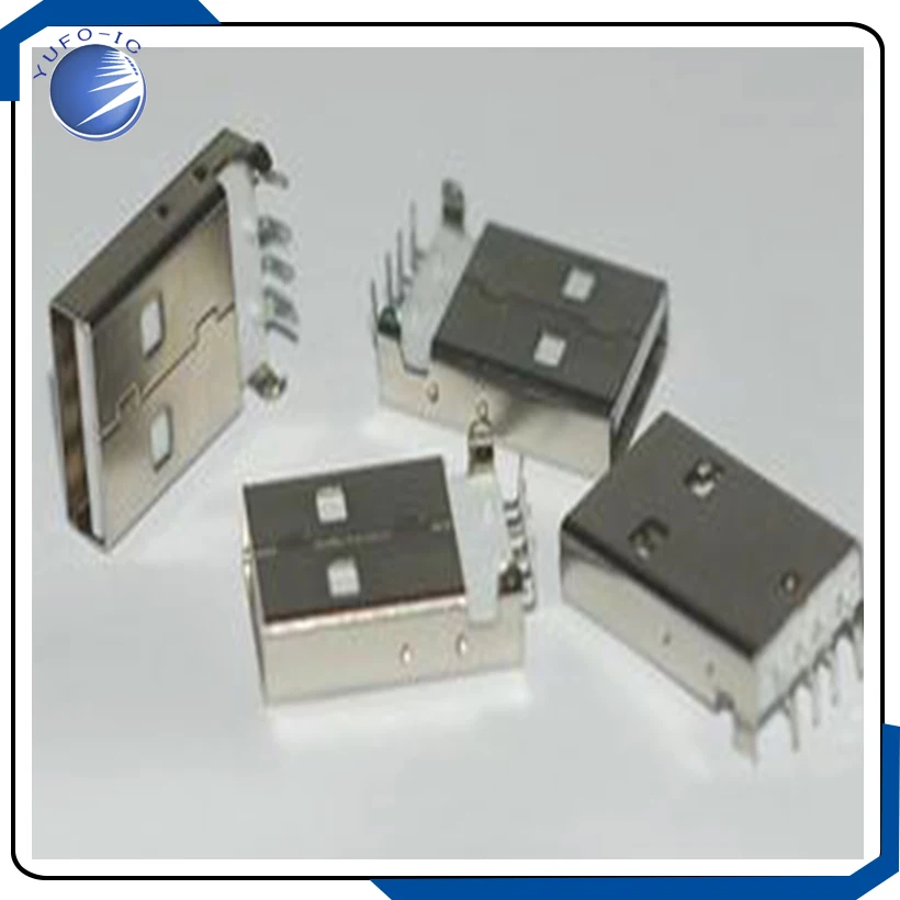 10PCS/LOT  White A USB male head USB curved needle USB plug board