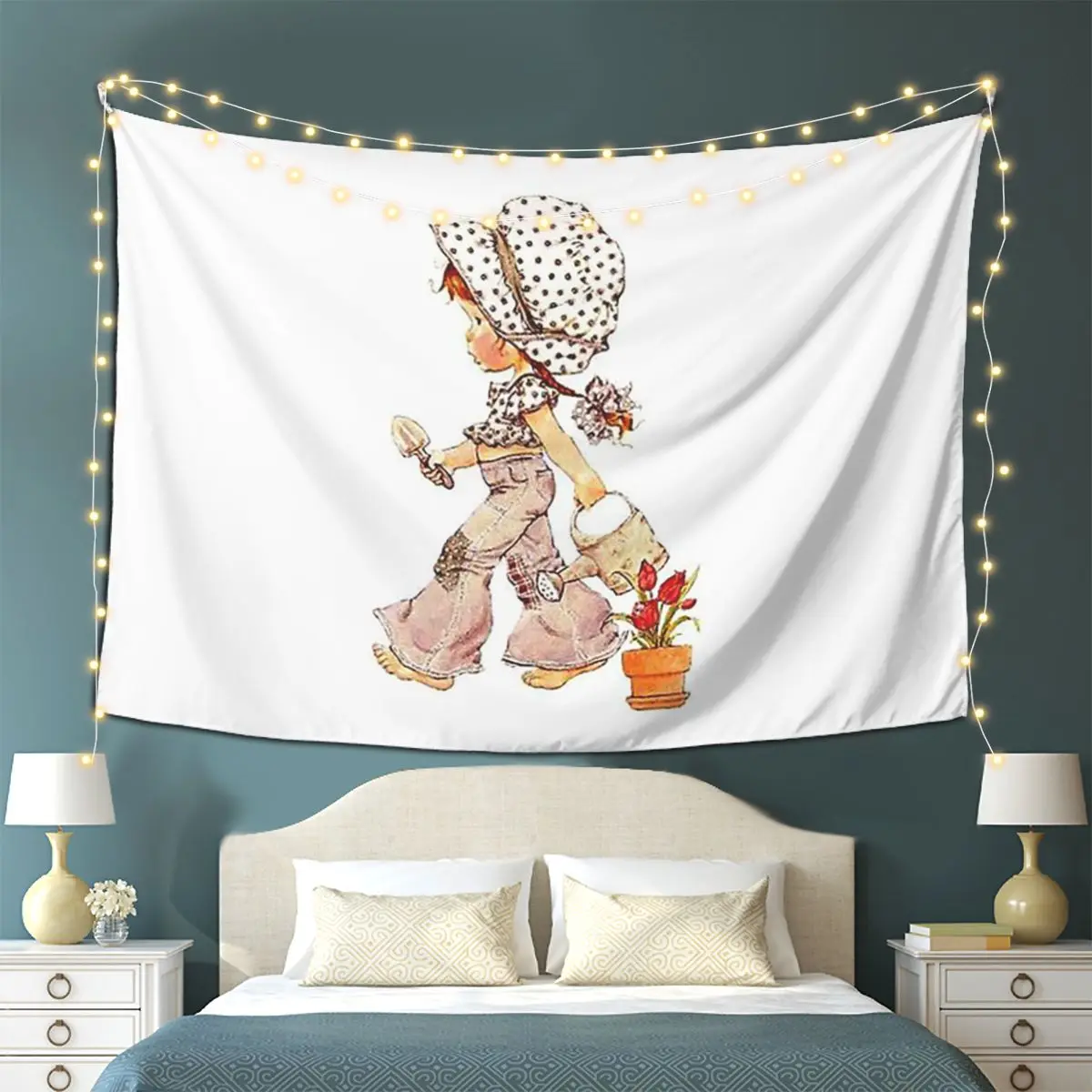 

Kawaii Sarah Kay Tapestry Wall Hanging Aesthetic Home Decoration Tapestries for Dorm Room