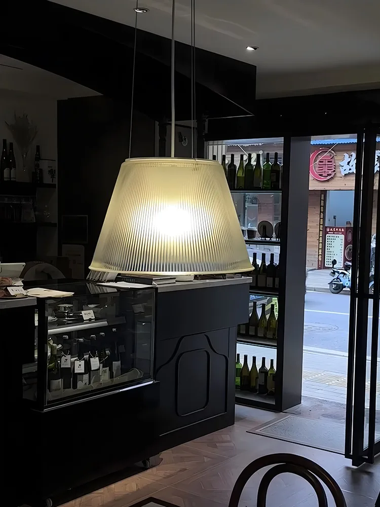 

Italian Modern Glass Streak Hanging Chandelier over Table Restaurant Office Study LED Ceiling Pendant Light for Bedroom