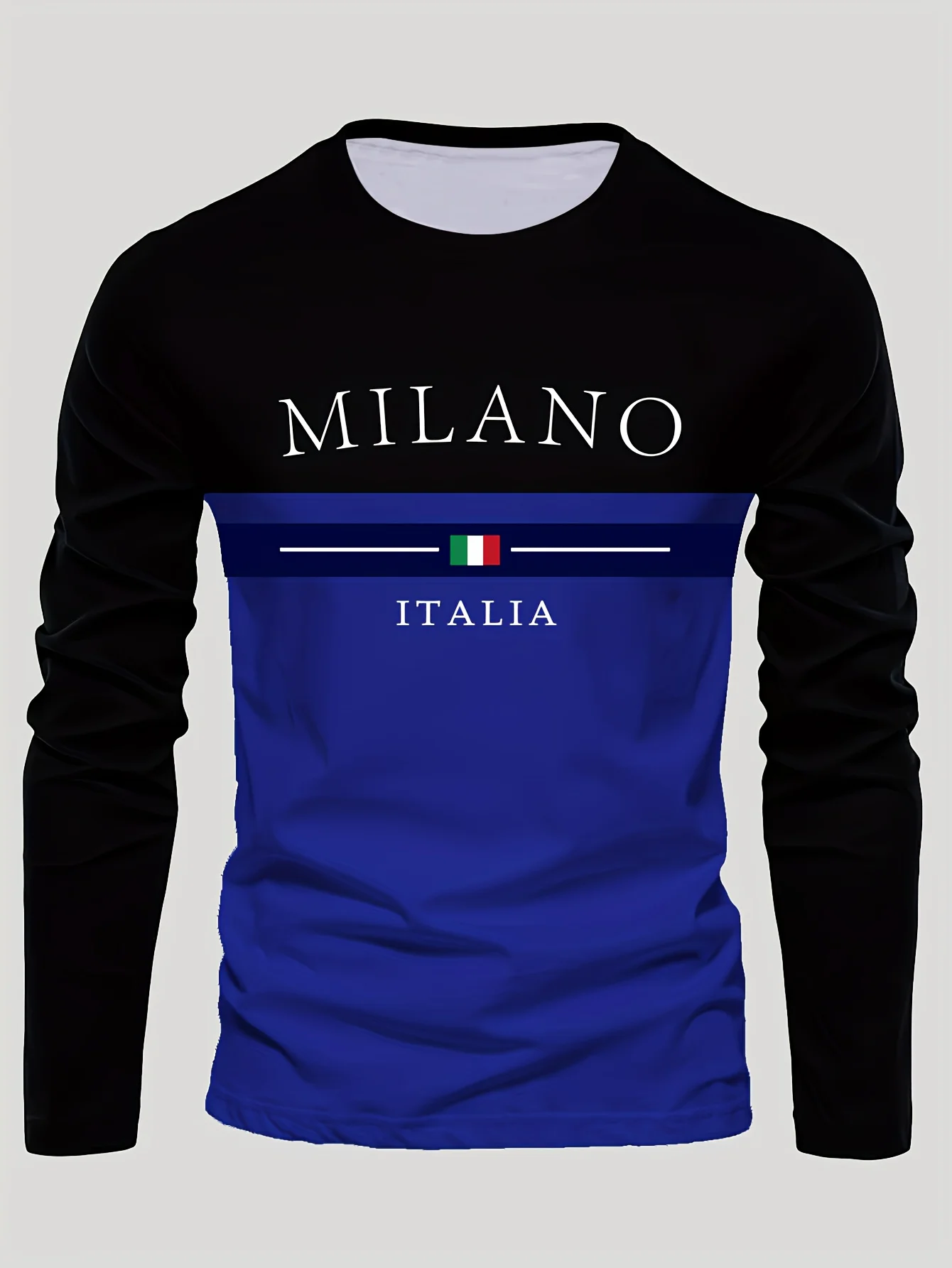 تي شيرت رجالي رياضي للترفيه في الهواء الطلق بأكمام طويلة ورقبة دائرية للخريف قميص سفلي قابل للغسل في الغسالة متعدد الاستخدامات