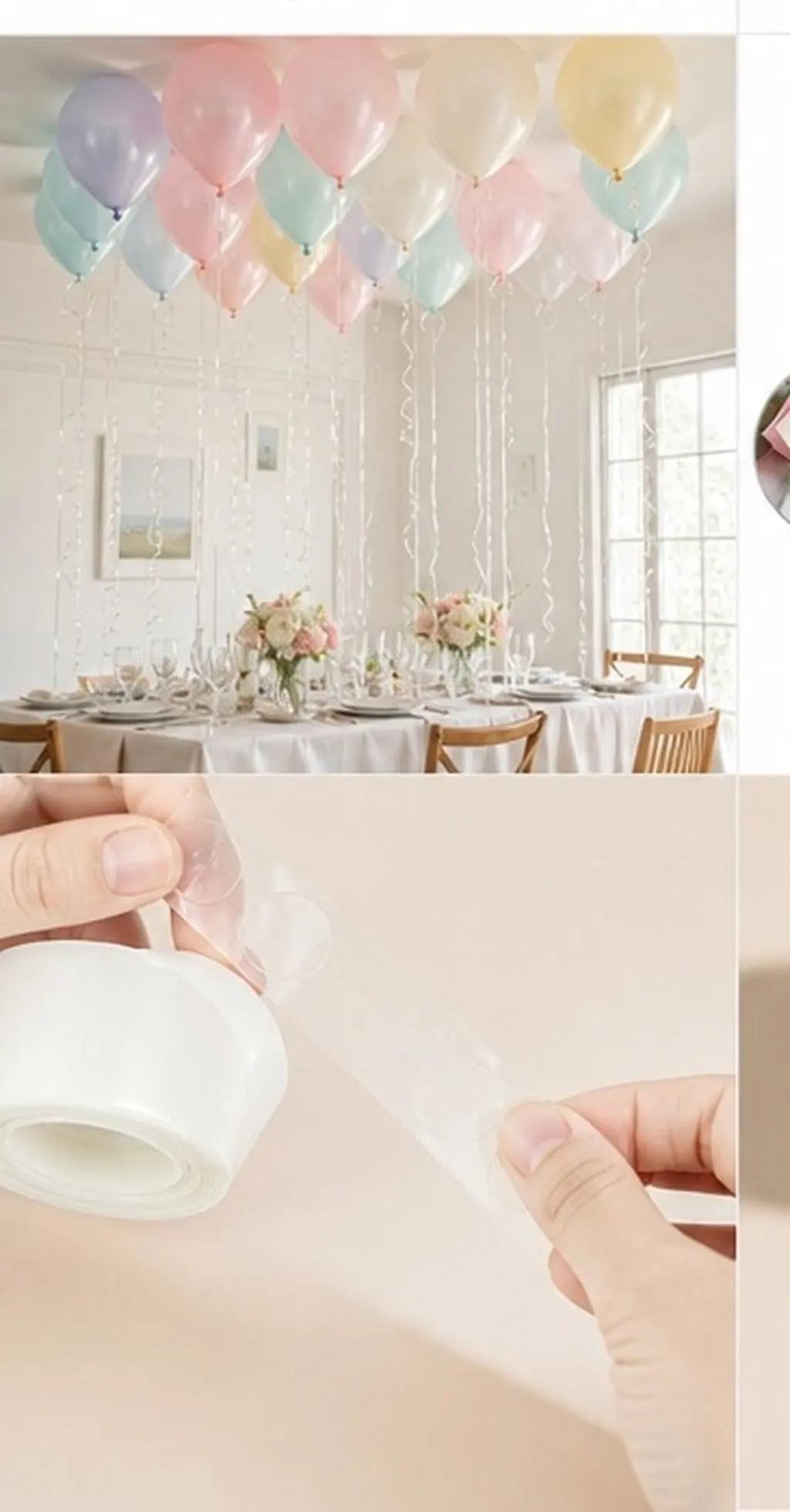 Balloons Glue Point Double-Sided Adhesive Tape Roll Party Decoration Wedding Birthday Balloon Sticky Dots Balloon Glue