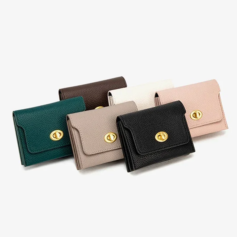 New Women Wallets Female Short Hasp Pu Leather Purses Multifunctional Large Capacity Money Bag for Women Small Coin Card Holders