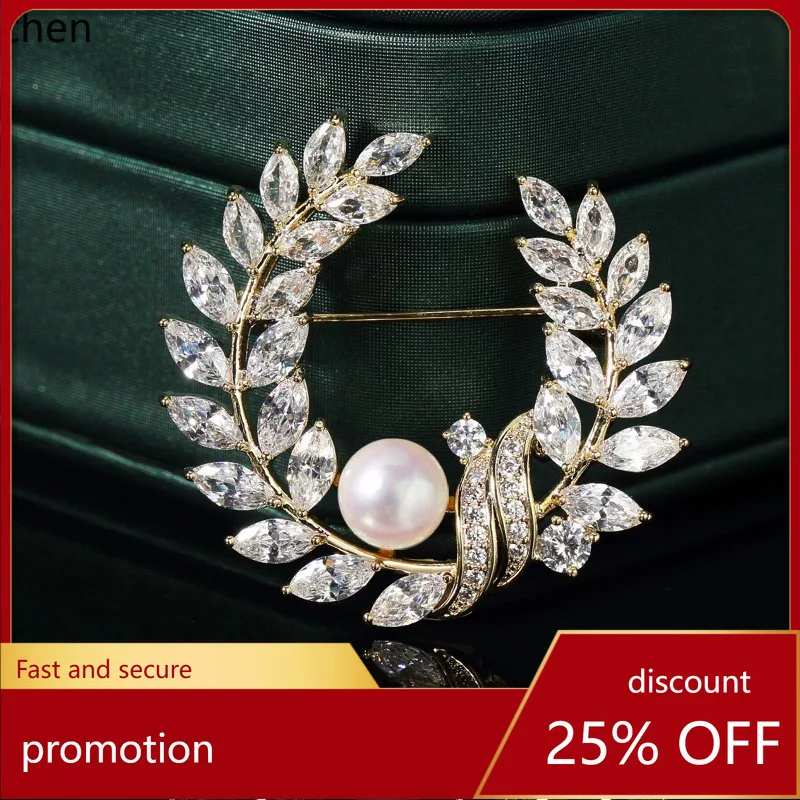 

Zml freshwater pearl brooch - high-end, unique, elegant, and sophisticated accessory for blazers and more