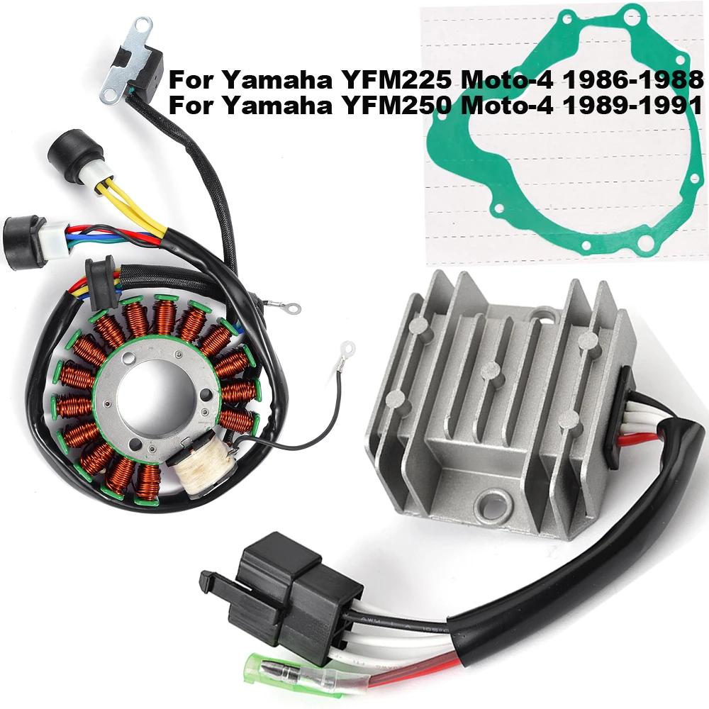 

Регулятор мотоцикла, прокладка катушки статора выпрямителя для Yamaha YFM225 Moto-4 1986-1988 YFM250 Moto-4 1989-1991 59V-85510-20