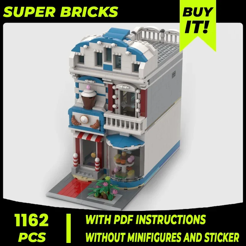 

Moc Building Blocks Modular Street View Candy Shop Technical Bricks DIY Assembly Construction Toys For Childr Holiday Gifts