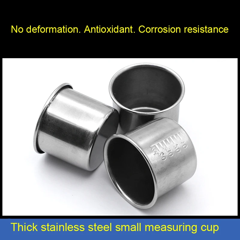 stainless steel medicine cup small medicine cup liquid measuring cup with scale 40ml Makeup Tool Kit