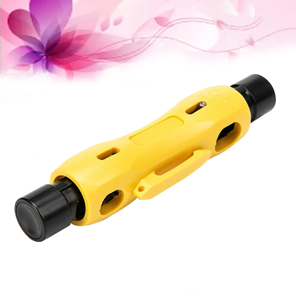 

Coax Cable Pliers Wire Stripper Fitting Yellow Tool Strips Cuts Wires Precise Gauge Efficient Accurate Speaker Wire Easy