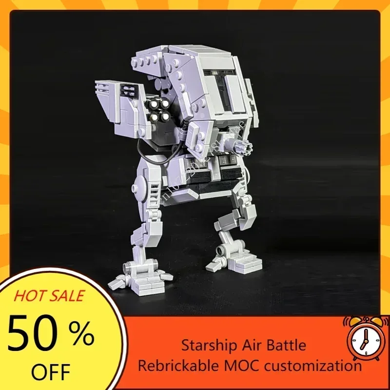 MOC スペースバトルシリーズ AT-MP ウォーカー & AT-DT 防御タレットモデルカスタムパズルテクノロジー DIY 組立おもちゃキッズギフト