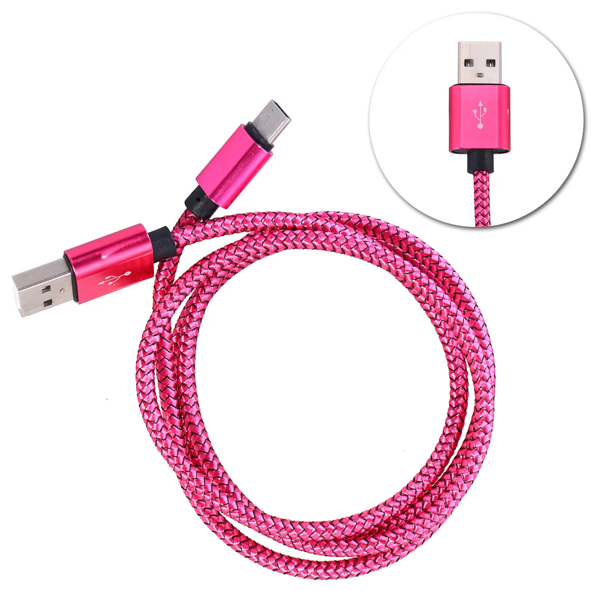 고속 충전 케이블 USB 타입-C 나일론 브레이디드 1M 2.0A 동기화 충전용 USB C