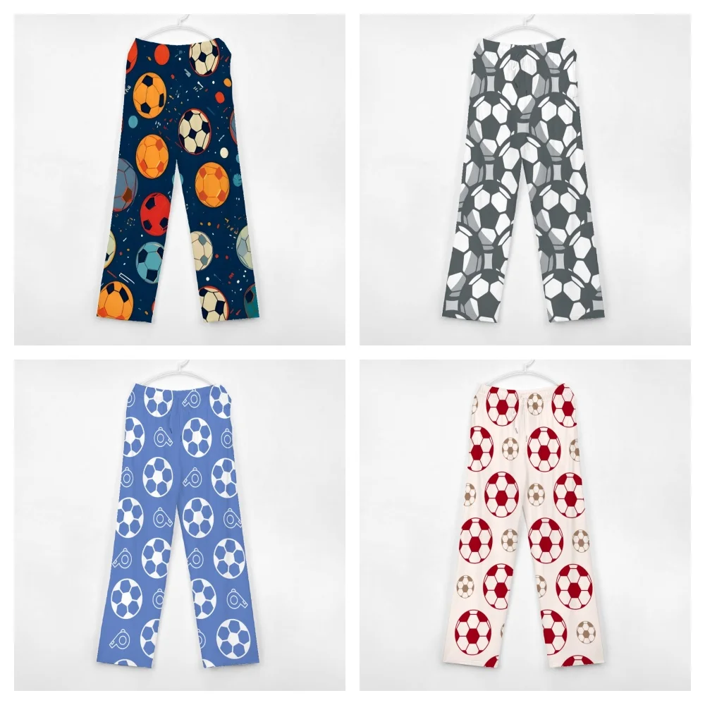 Pantalon de pyjama unisexe à motif de football pour hommes et femmes, pantalon de salon, bas de pyjama de sommeil super doux avec poches, Wstring de proximité