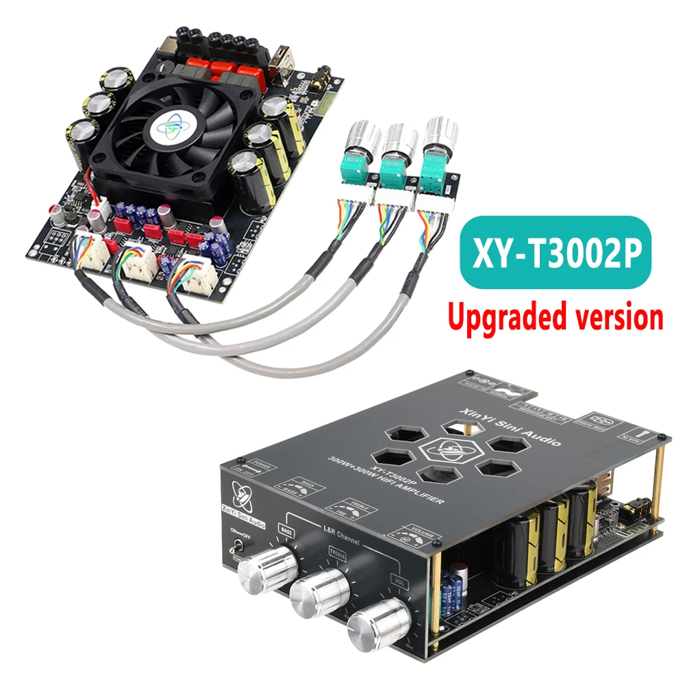 

Upgraded 300W * 2 Bluetooth Digital Amplifier Board Module With High Low Frequency Adjustment TPA3255 Supporting APP XY-T3002P