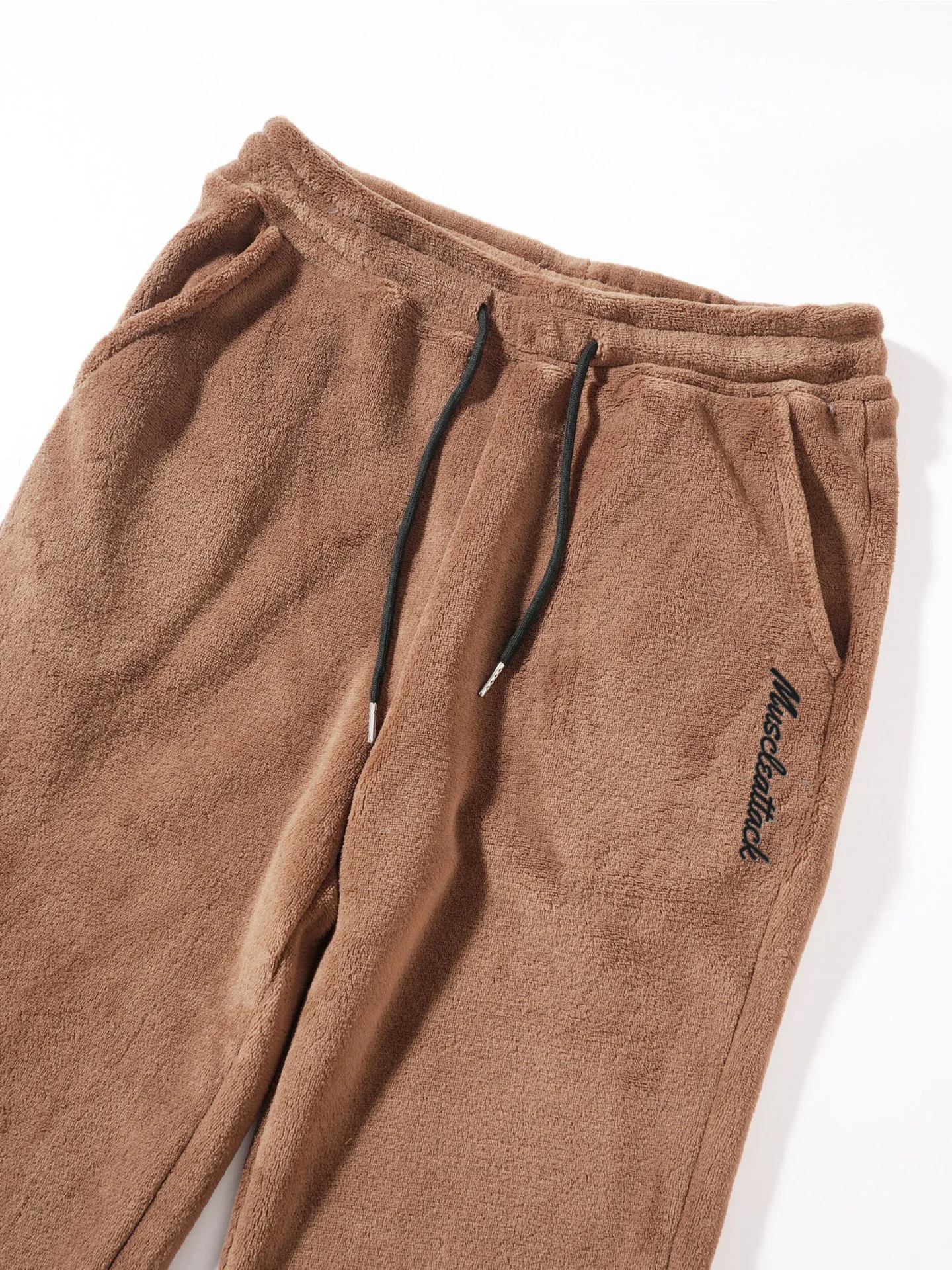Herren Weiches Warmes Flanell Zweiteiler Set Übergroßer Kapuzenpullover mit Kordelzug Lose Hose Lässige Hauskleidung Herbst Winter Tägliche Kleidung – Detail 20