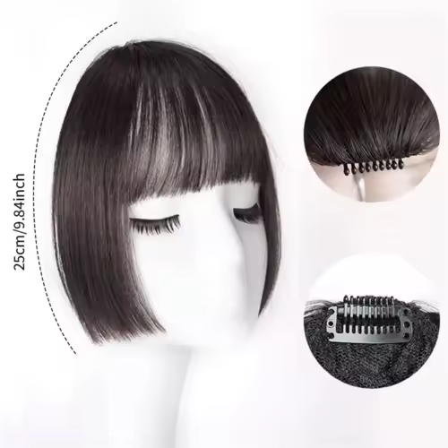 Fake Air Bangs Hair Styling Tools Hair Clip-In Extension Synthetic Hair Fake Fringe Natural False Hairpiece Women Clip In Bangs - Image 6