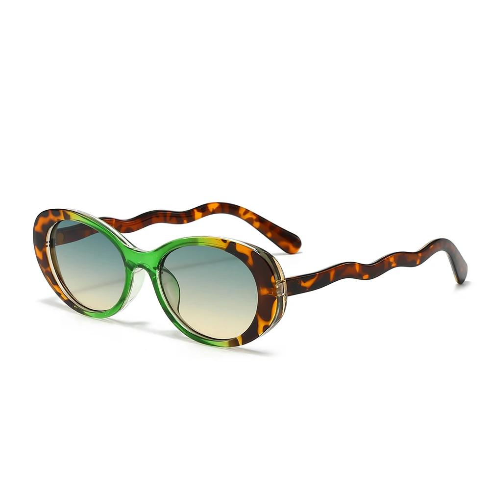 2025 نظارات شمسية بإطار صغير بيضاوي الشكل للنساء، نظارات دائرية، عدسات شفافة، عدسات مضادة للضوء الأزرق، مضادة للإشعاع