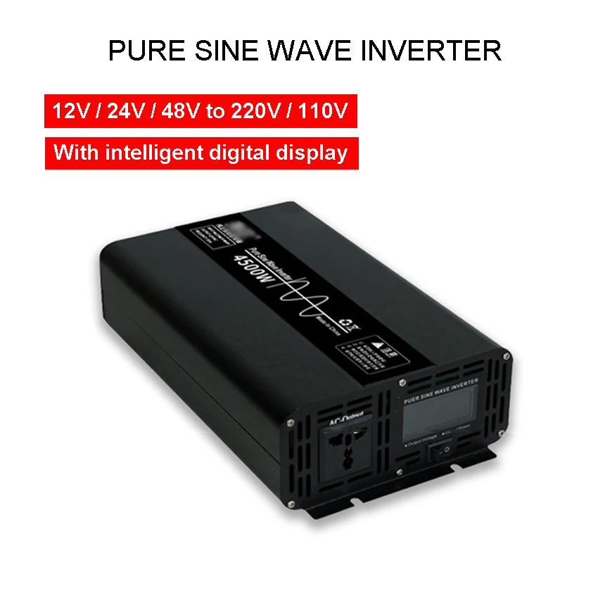 Inversor 12v 24v 48v para ac 220v 110v Onda Senoidal Pura Inversor de Energia Solar Transformador Conversor de Frequência de Tensão 4500w 3500w