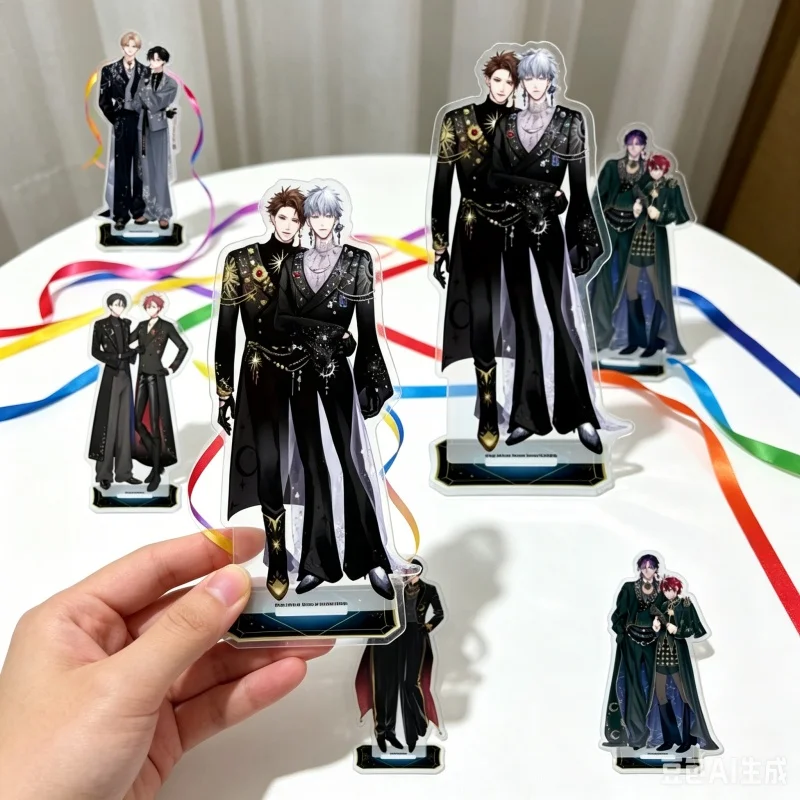 .Bloom & Melokiss Exhibition 2026 Anime Acrylic Stand Figure BL Keychain 15cm Figure 