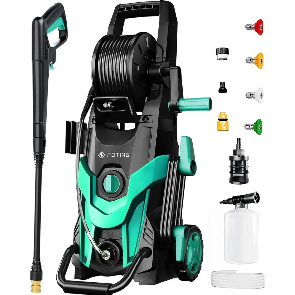 

2026NEW Prure Power Washer 4500PSI with 4 Quick Cont Nozzles, Inlet Hose & ilter, oam Cannon or Cars/ences/Driveways/Patios/Home